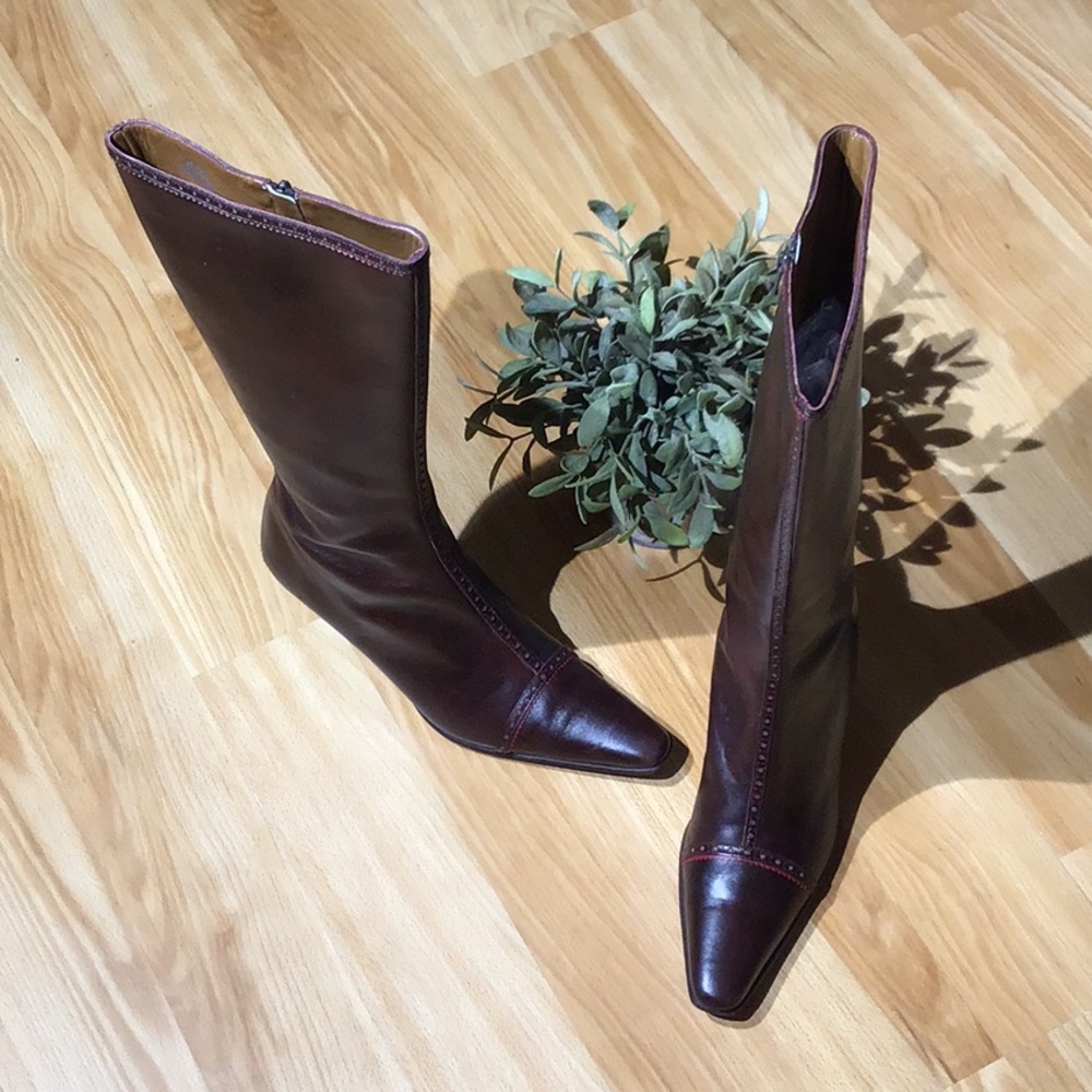 J. Crew Leather Boots Size 8H - Picture 1 of 8